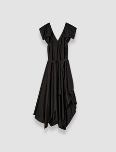 Black Plumet Habotai Silk Dress - Joseph