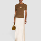 Brown Poena Cashair Top - Joseph