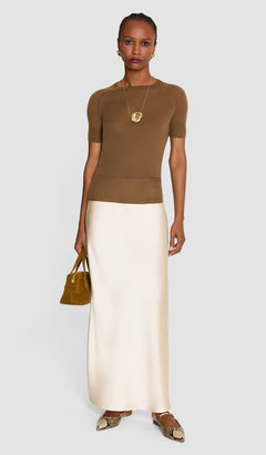 Brown Poena Cashair Top - Joseph