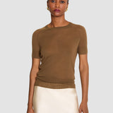 Brown Poena Cashair Top - Joseph