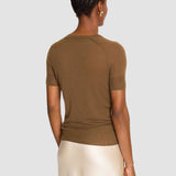 Brown Poena Cashair Top - Joseph