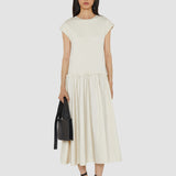 Robe en popeline de coton et jersey