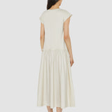 Robe en popeline de coton et jersey