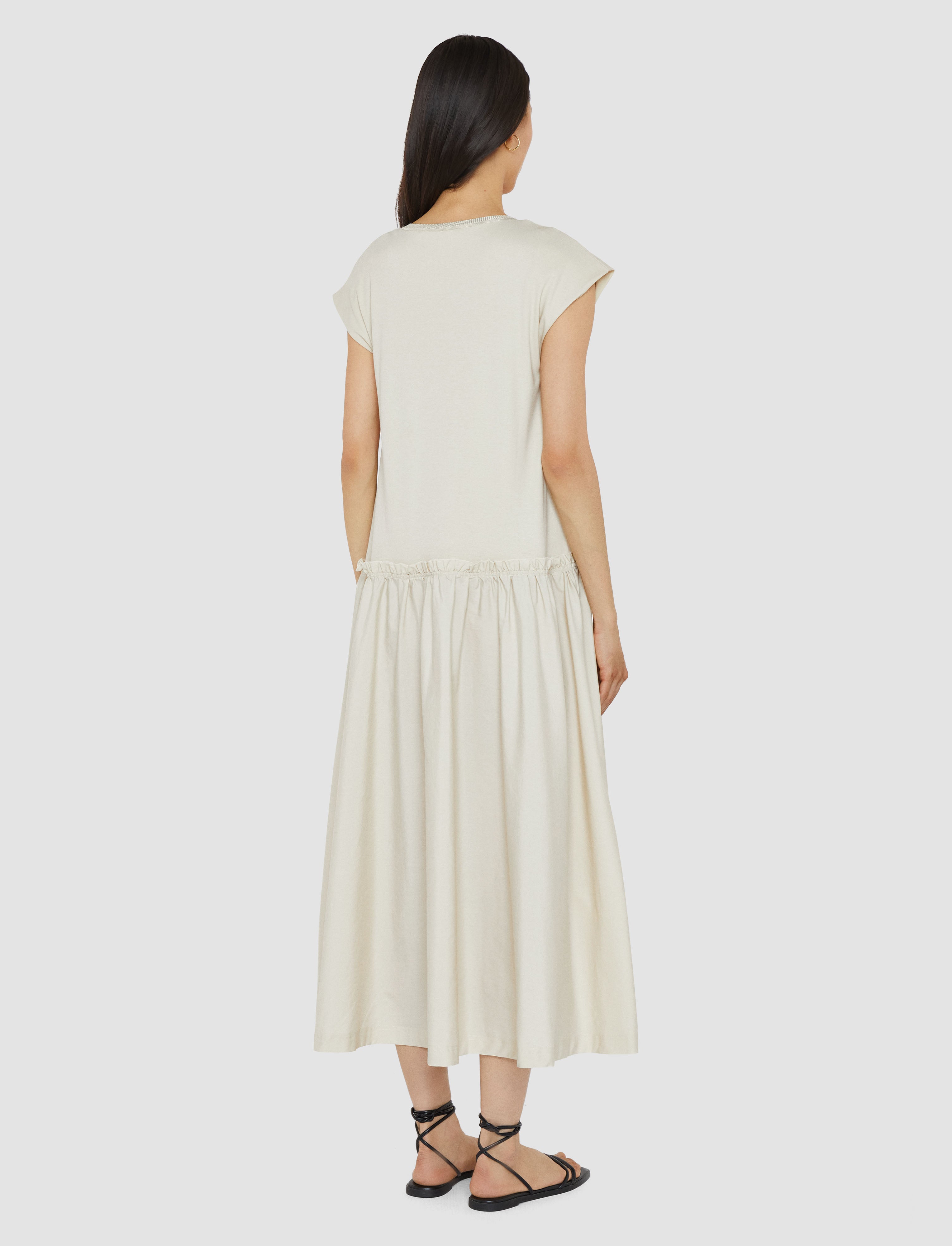 blanc-robe-en-popeline-de-coton-et-jersey-JOSEPH