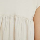 Robe en popeline de coton et jersey