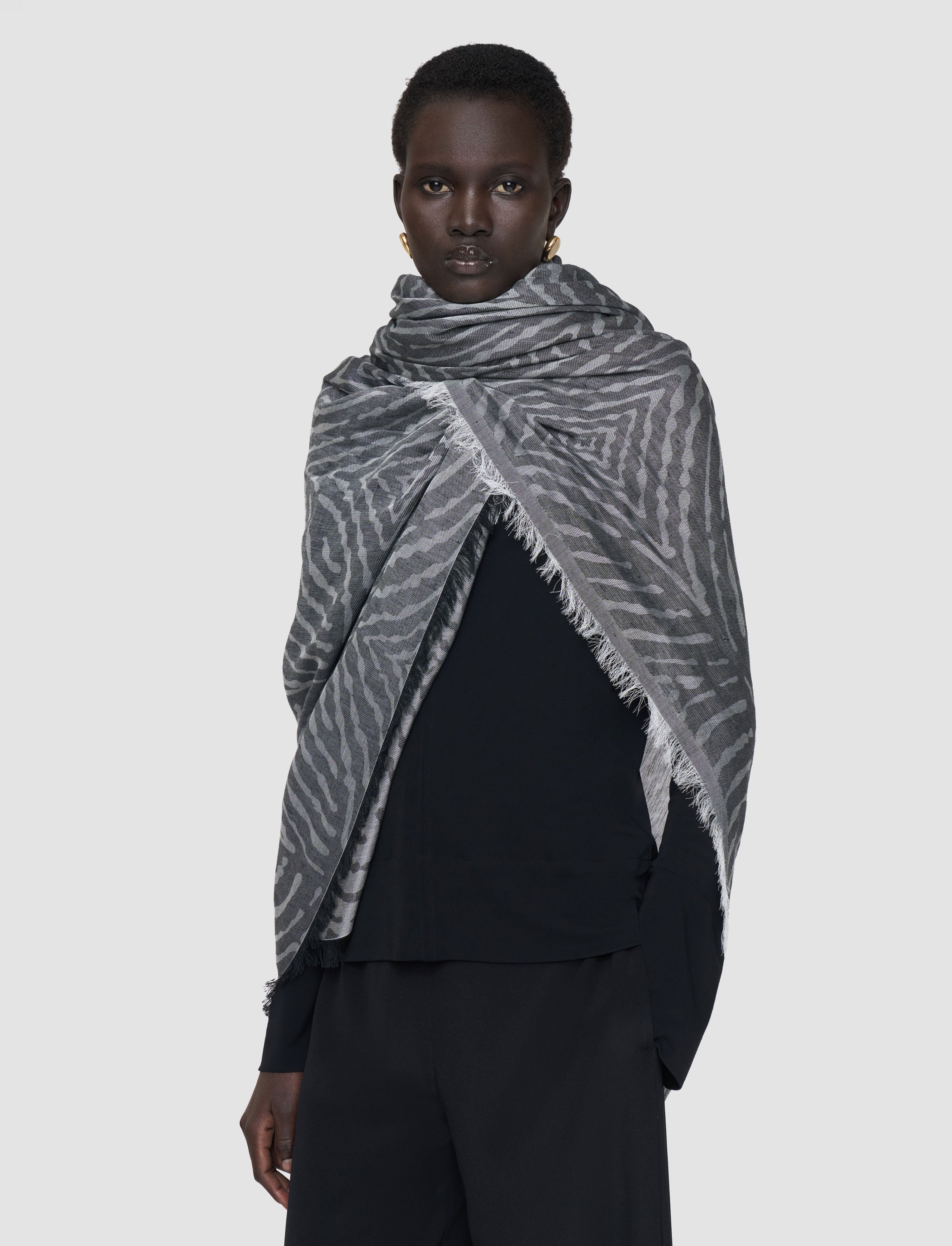 マルチカラー-posie-linen-blend-スカーフ-JOSEPH