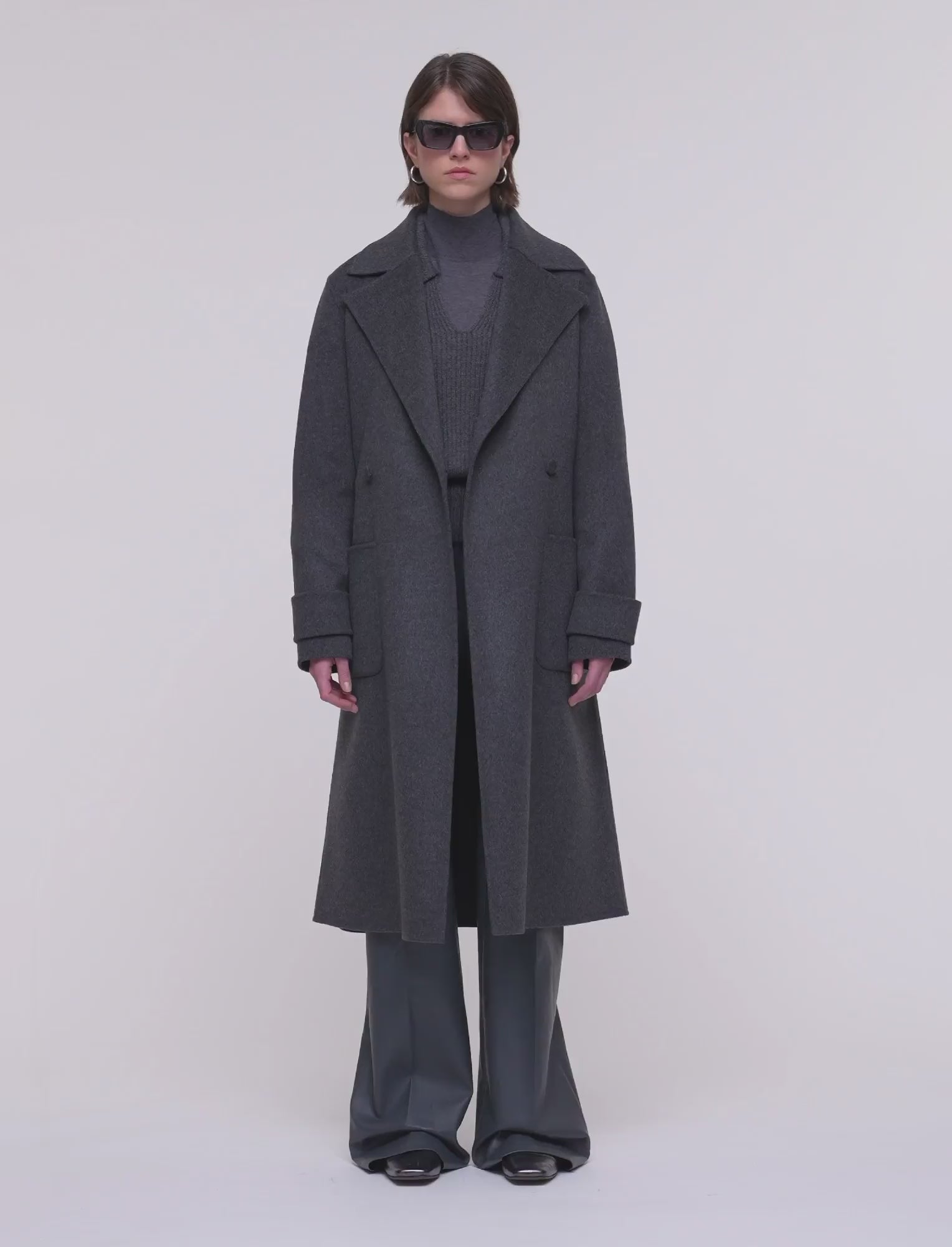 グレー-arline-double-face-cashmere-コート-JOSEPH