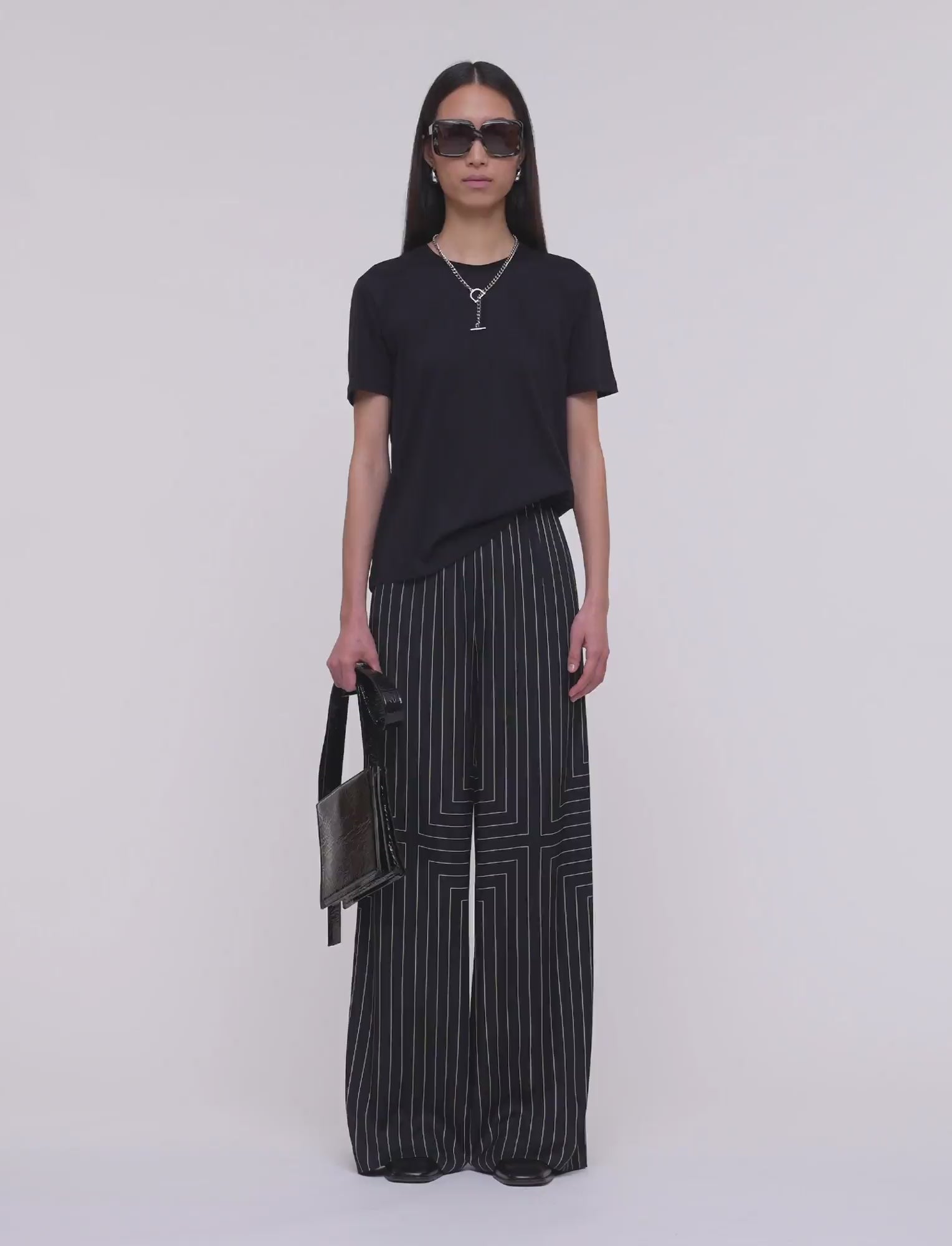 ブラック-cotton-silk-jersey-tシャツ-JOSEPH