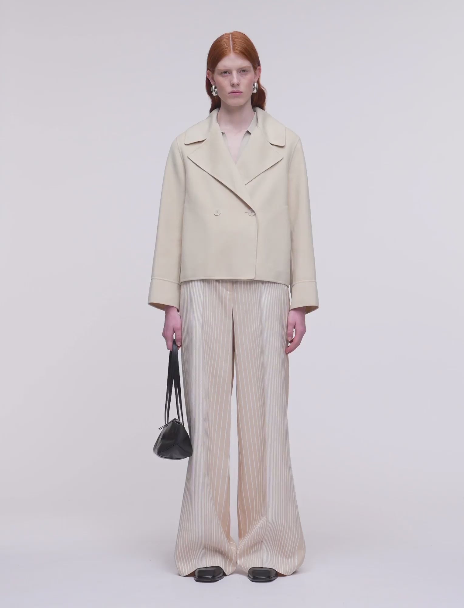 Rollet Light Double Face Wool Jacket in Beige | JOSEPH GB