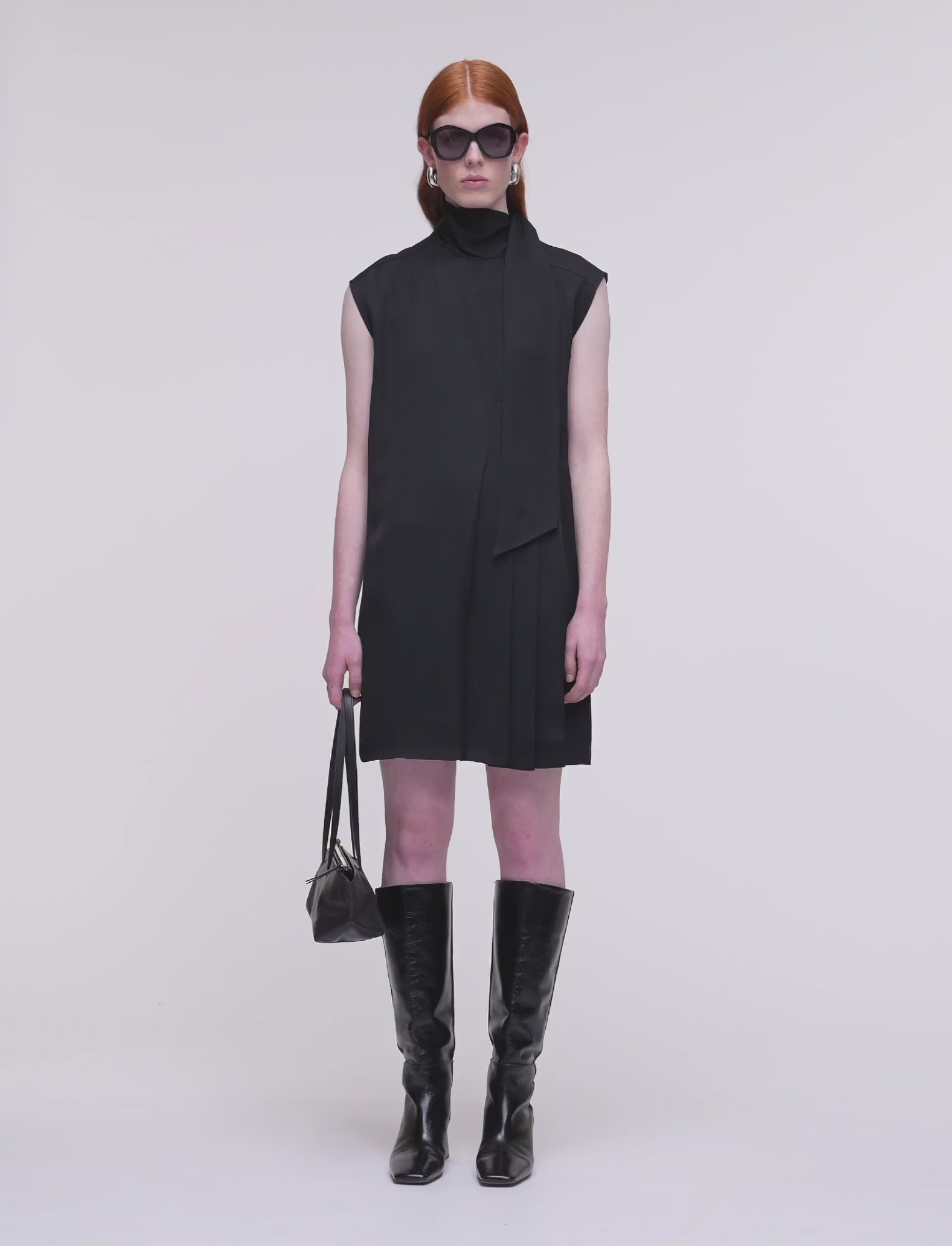 noir-robe-sandy-en-crepe-leger-JOSEPH