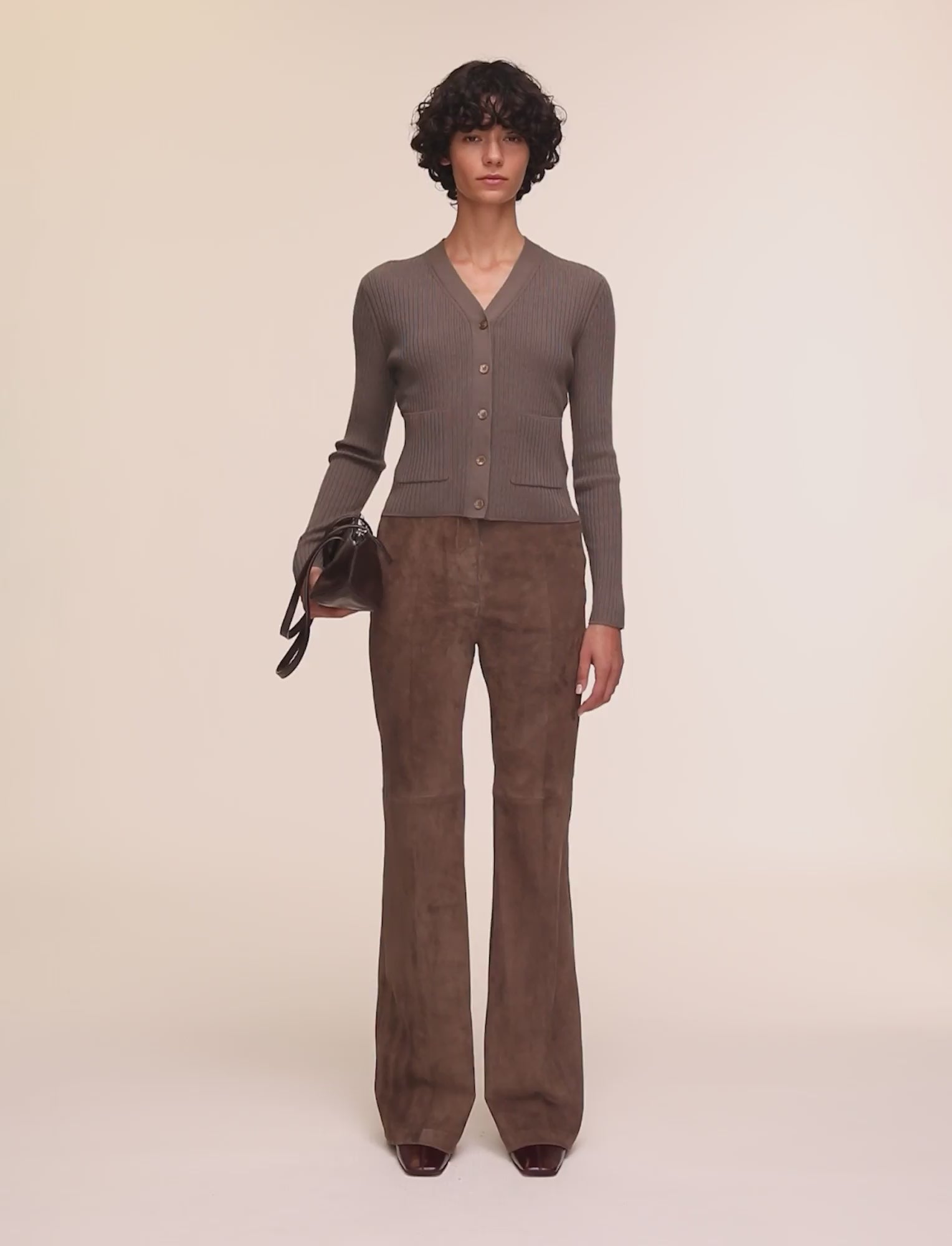 トップス YOKE LINEN SULB CARDIGAN 25ss BROWN Brown/Off_White Herringbone Jacquard Inez Cardigan | Women's