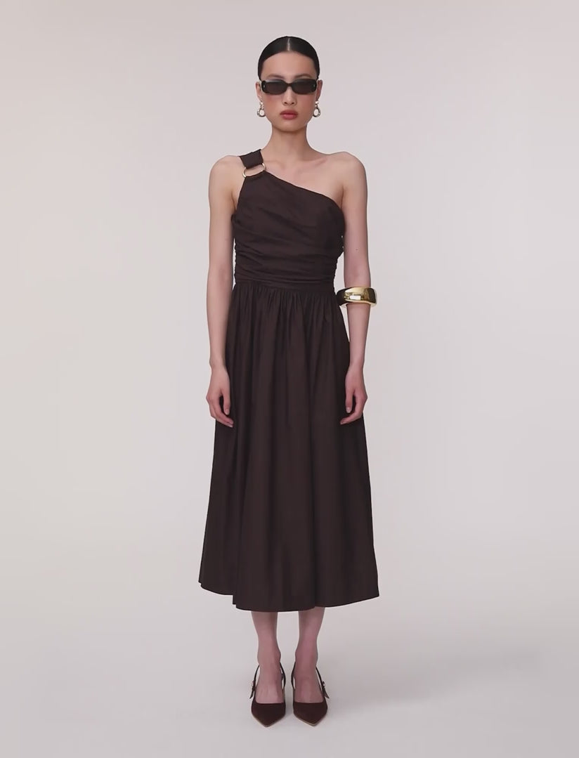 marron-robe-ros-en-popeline-de-coton-JOSEPH
