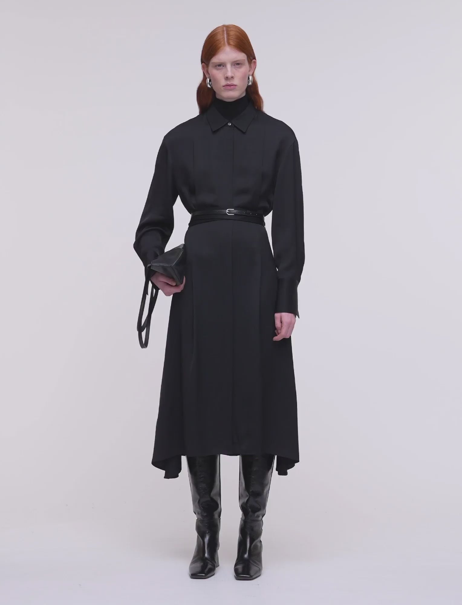 noir-robe-orlan-en-crepe-leger-JOSEPH