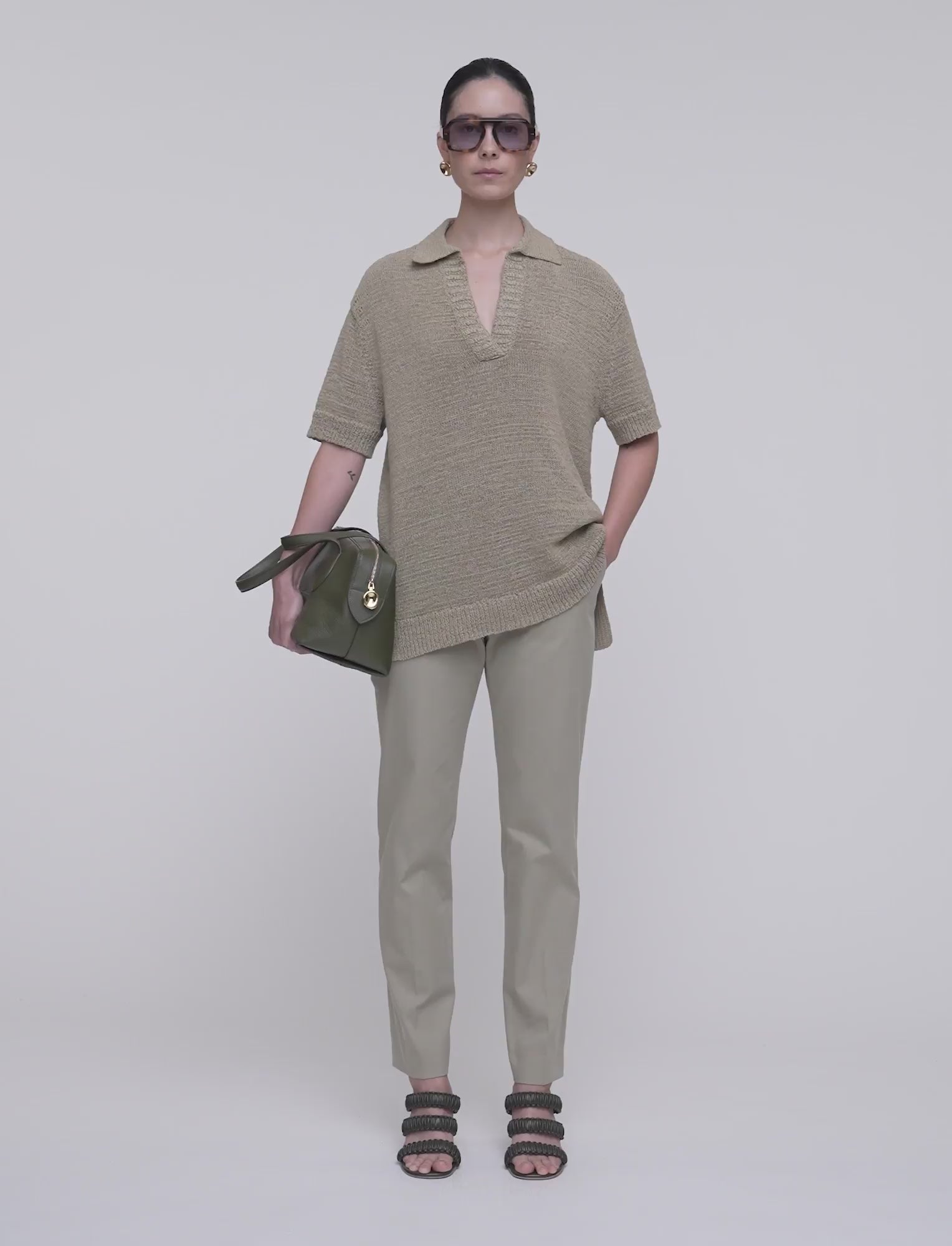 green-coleman-long-light-cotton-trousers-JOSEPH