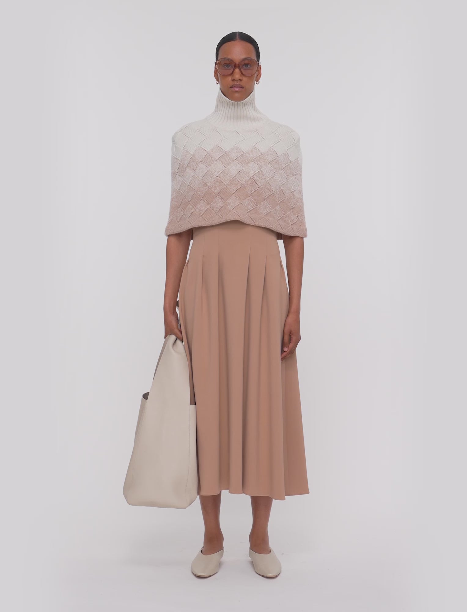 Weave Knit ネックウォーマー - Ivory | JOSEPH JP