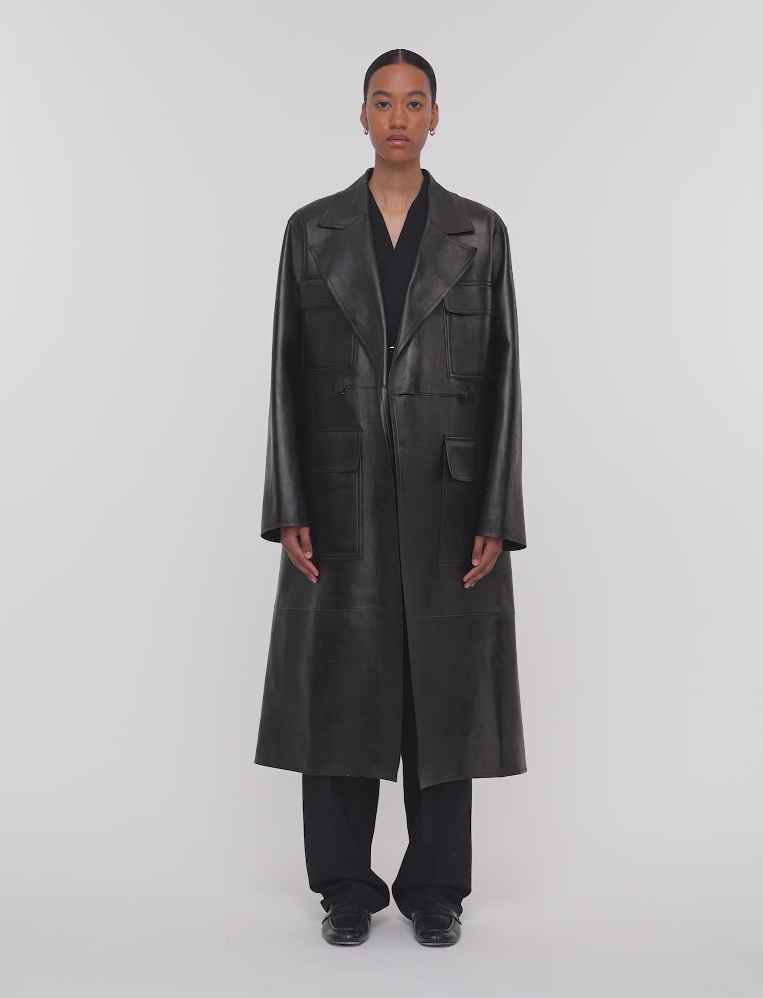 black-octave-bonded-leather-coat-JOSEPH