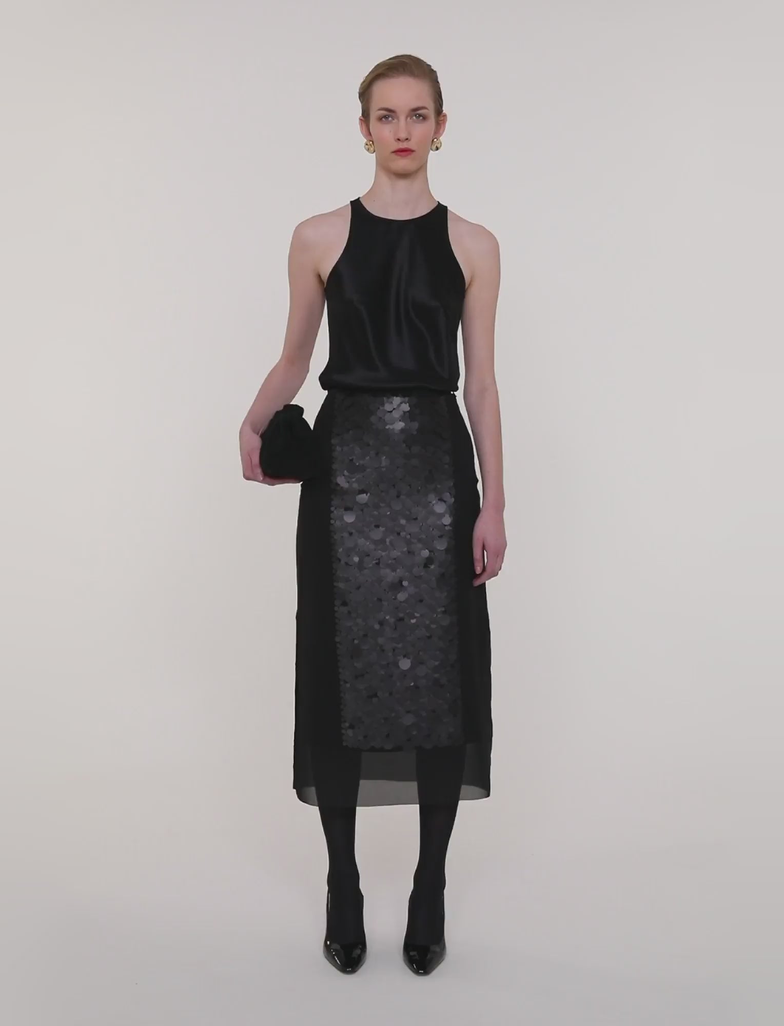 black-cambo-chiffon-sequin-skirt-JOSEPH