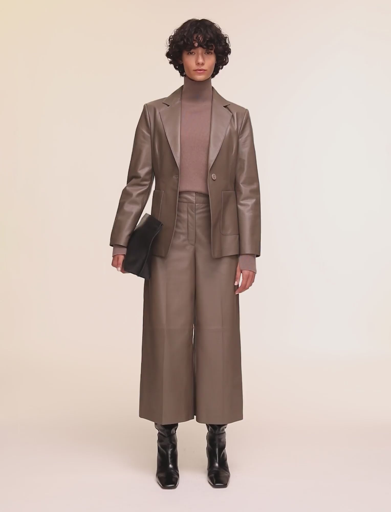 ブラウン-glenview-nappa-leather-ジャケット-JOSEPH