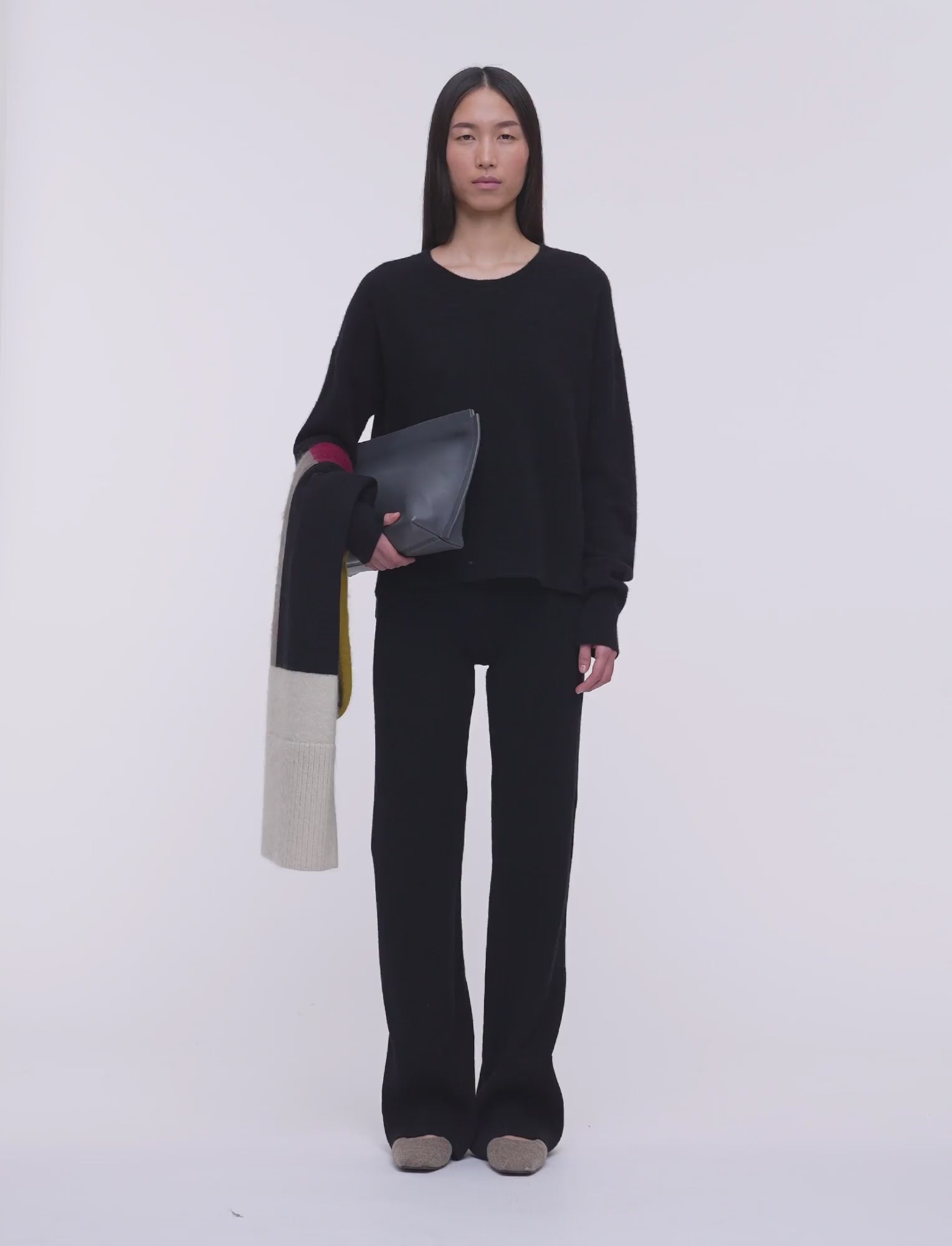 Overlay Wool トラウザーズ - グレー | JOSEPH JP