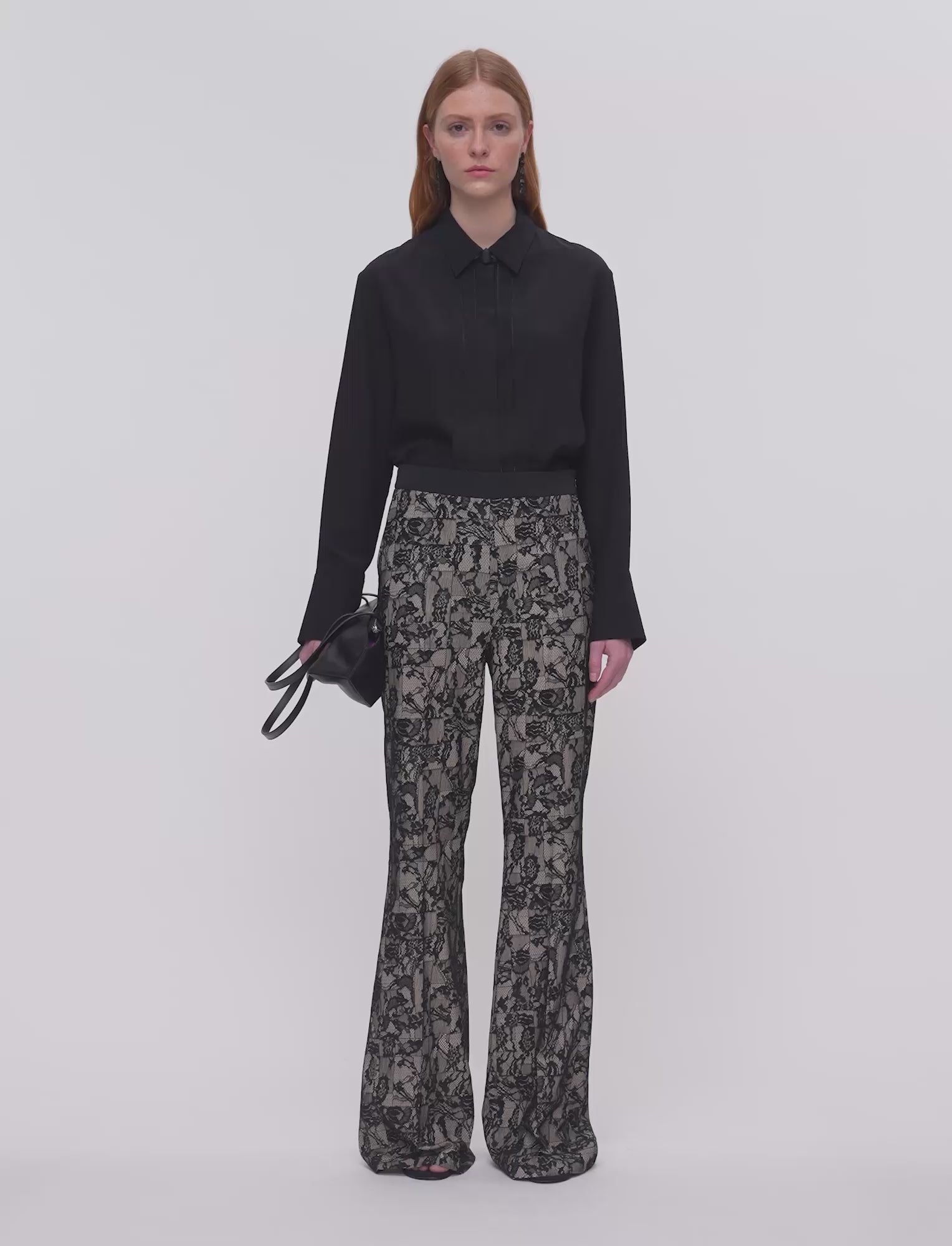 Tokyo Patchwork Lace Trousers in Multicolour | JOSEPH GB
