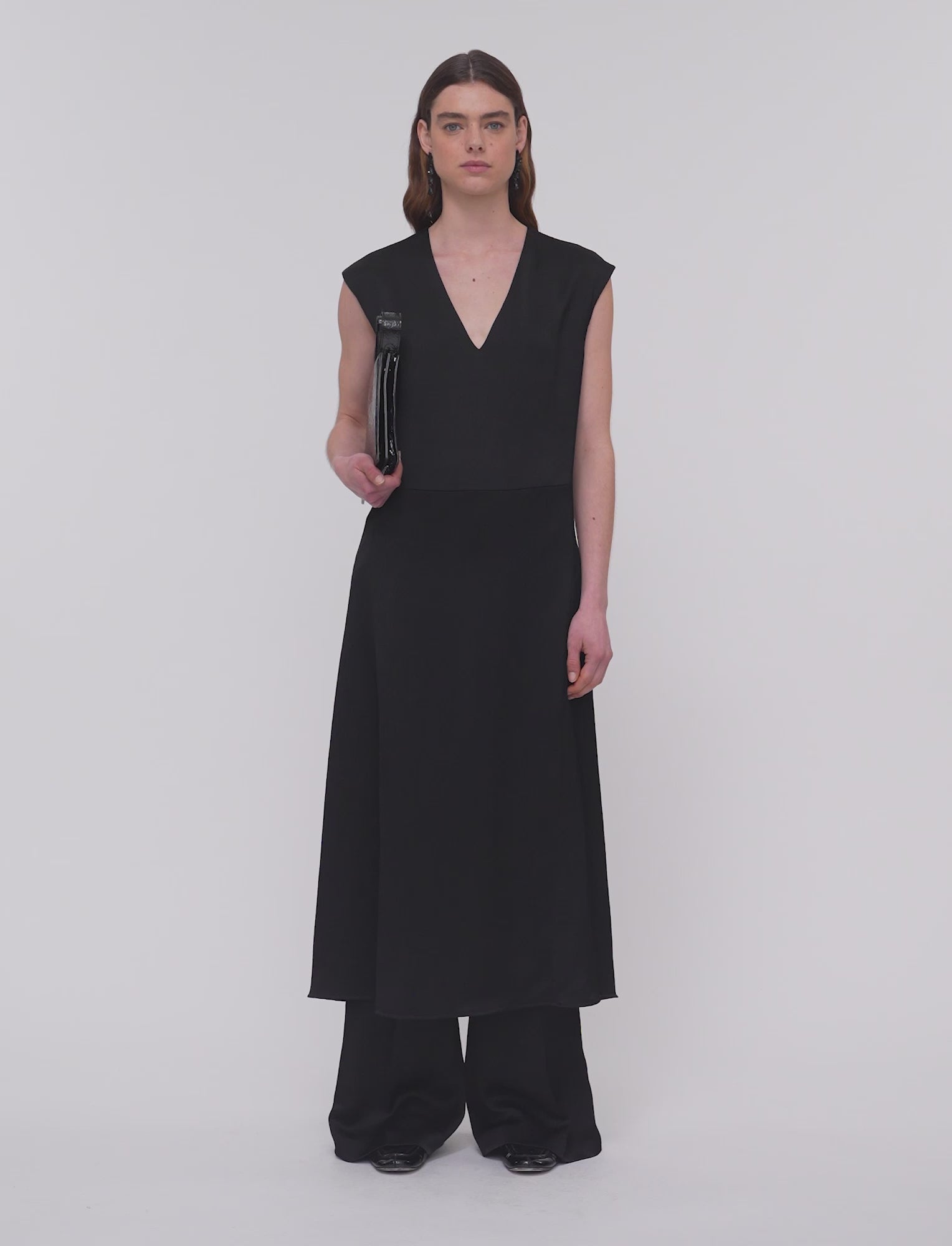 black-lutece-textured-viscose-dress-JOSEPH