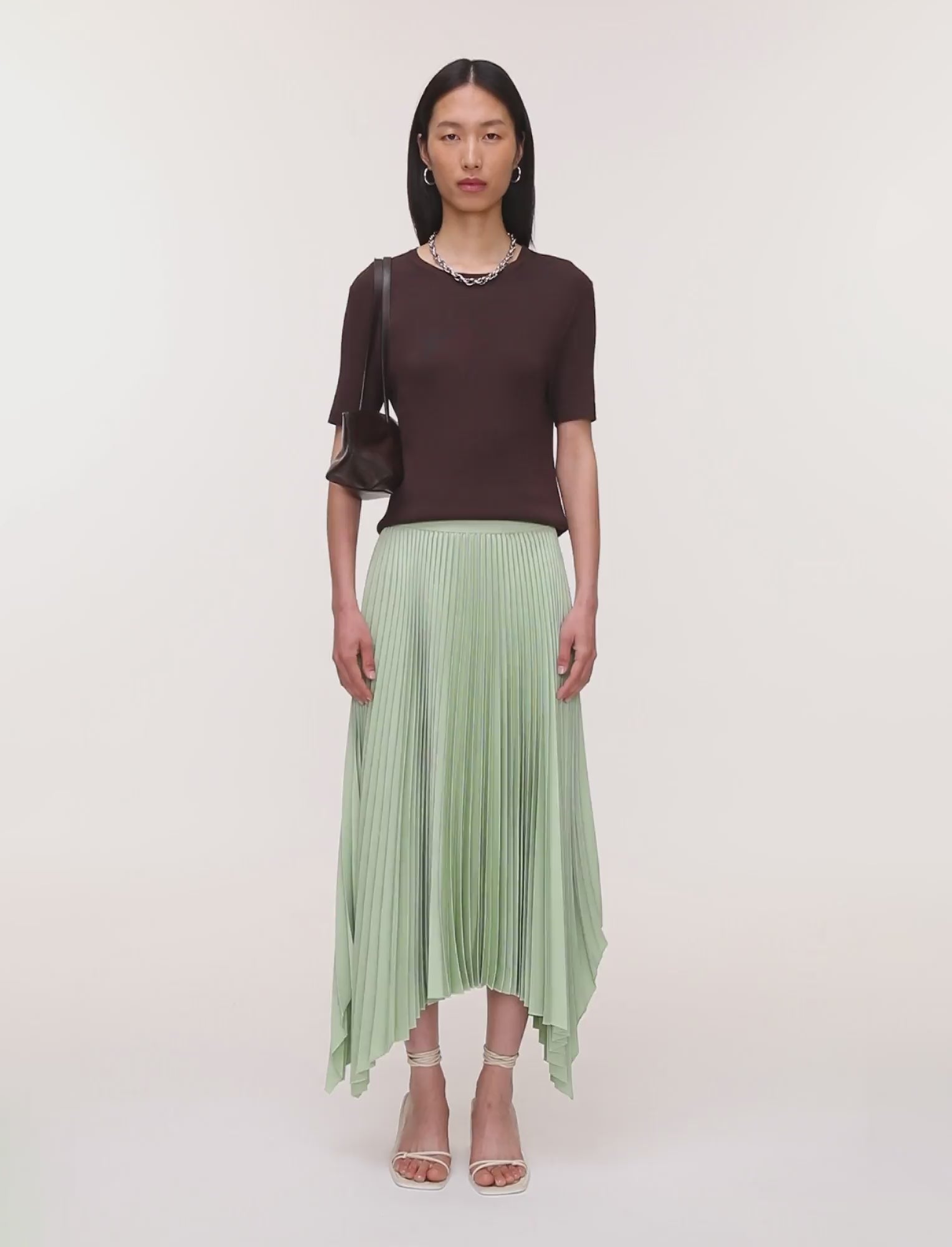 スカート JOSEPH Women Skirts JF0091511336 Green Ade Knit Weave Plissé Skirt in Green | JOSEPH CA