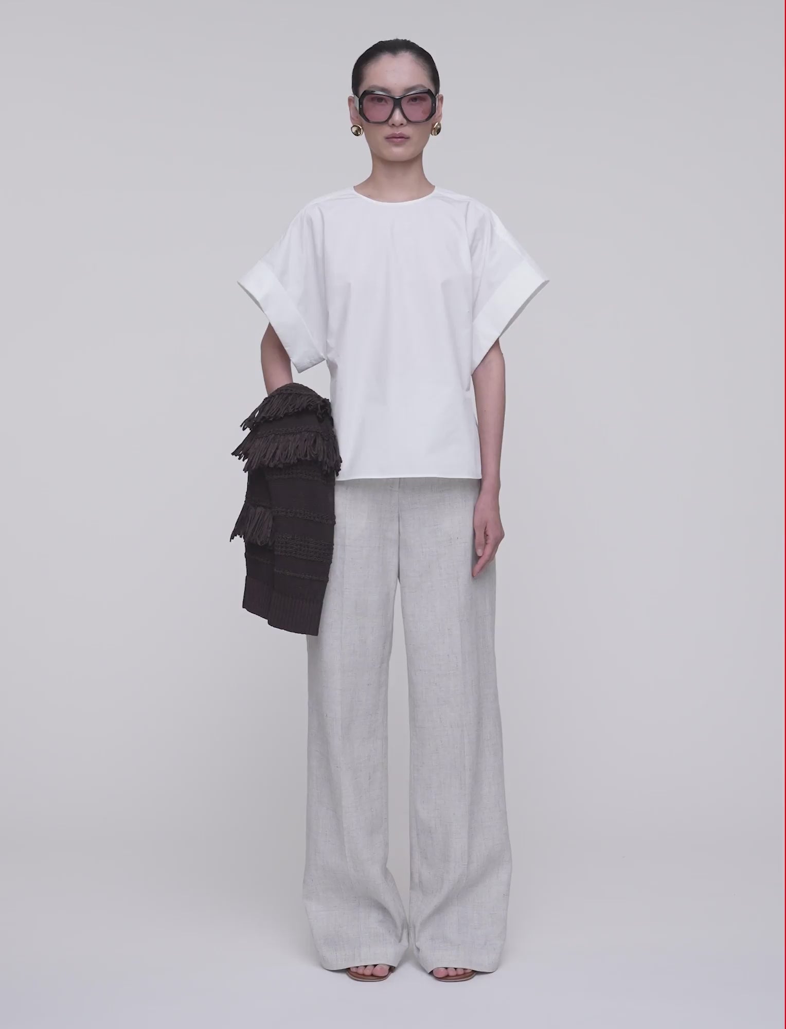 白-fassia-cotton-poplin-ブラウス-JOSEPH