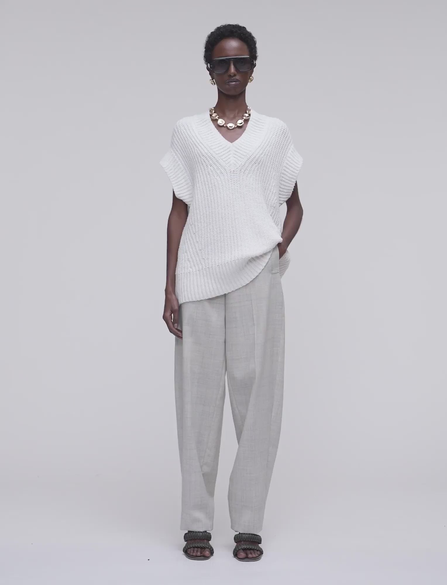 Nylas Cotton Terry Knit トップ - ホワイト | JOSEPH JP