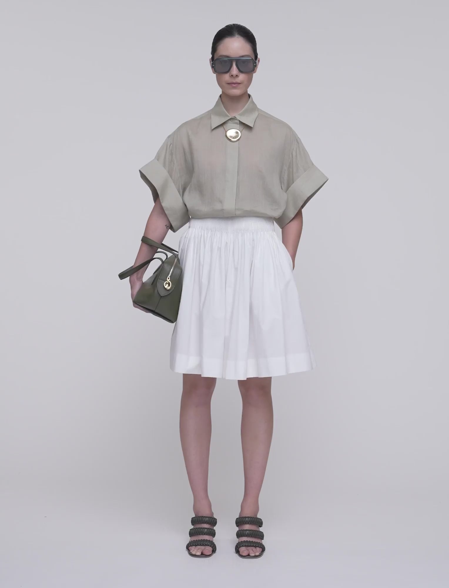 Aissa Cotton Poplin ショートパンツ - 白 | JOSEPH JP