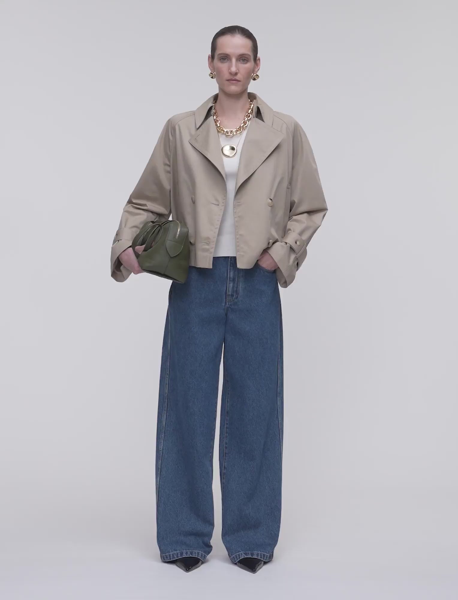 Zago Cotton Trench Jacket in Beige | JOSEPH US