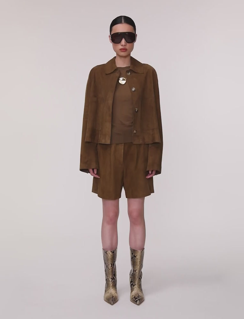 marron-veste-aitna-en-daim-leger-JOSEPH