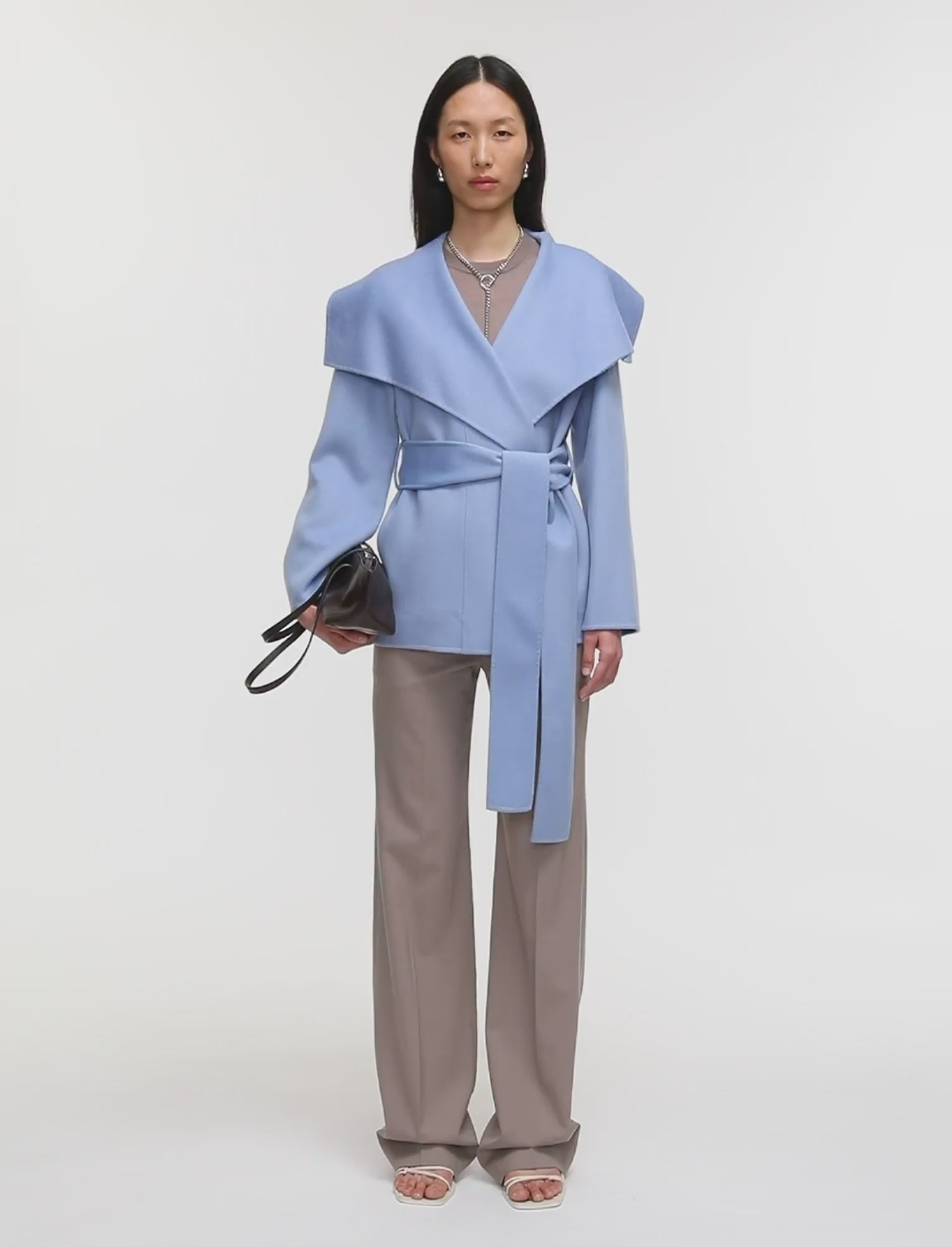 Adrienne Double Face Cashmere Jacket in Blue | JOSEPH AT