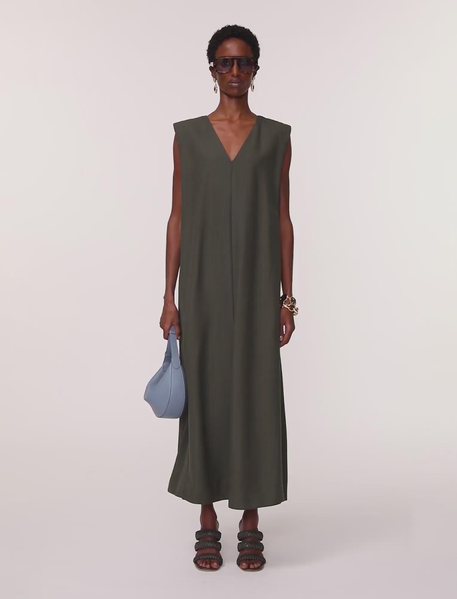 green-vssad-viscose-tailoring-dress-JOSEPH