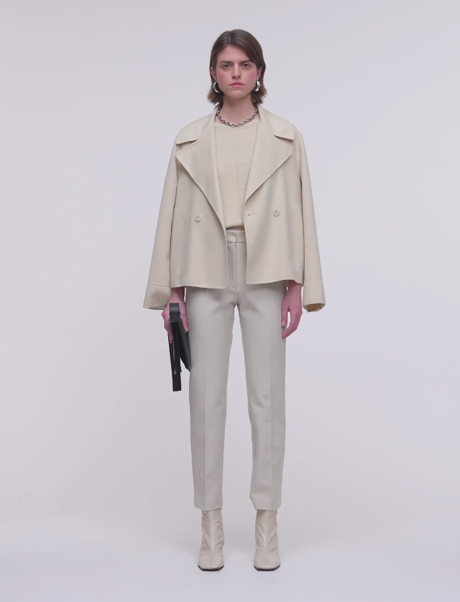 ベージュ-coleman-bi-stretch-toile-トラウザーズ-JOSEPH