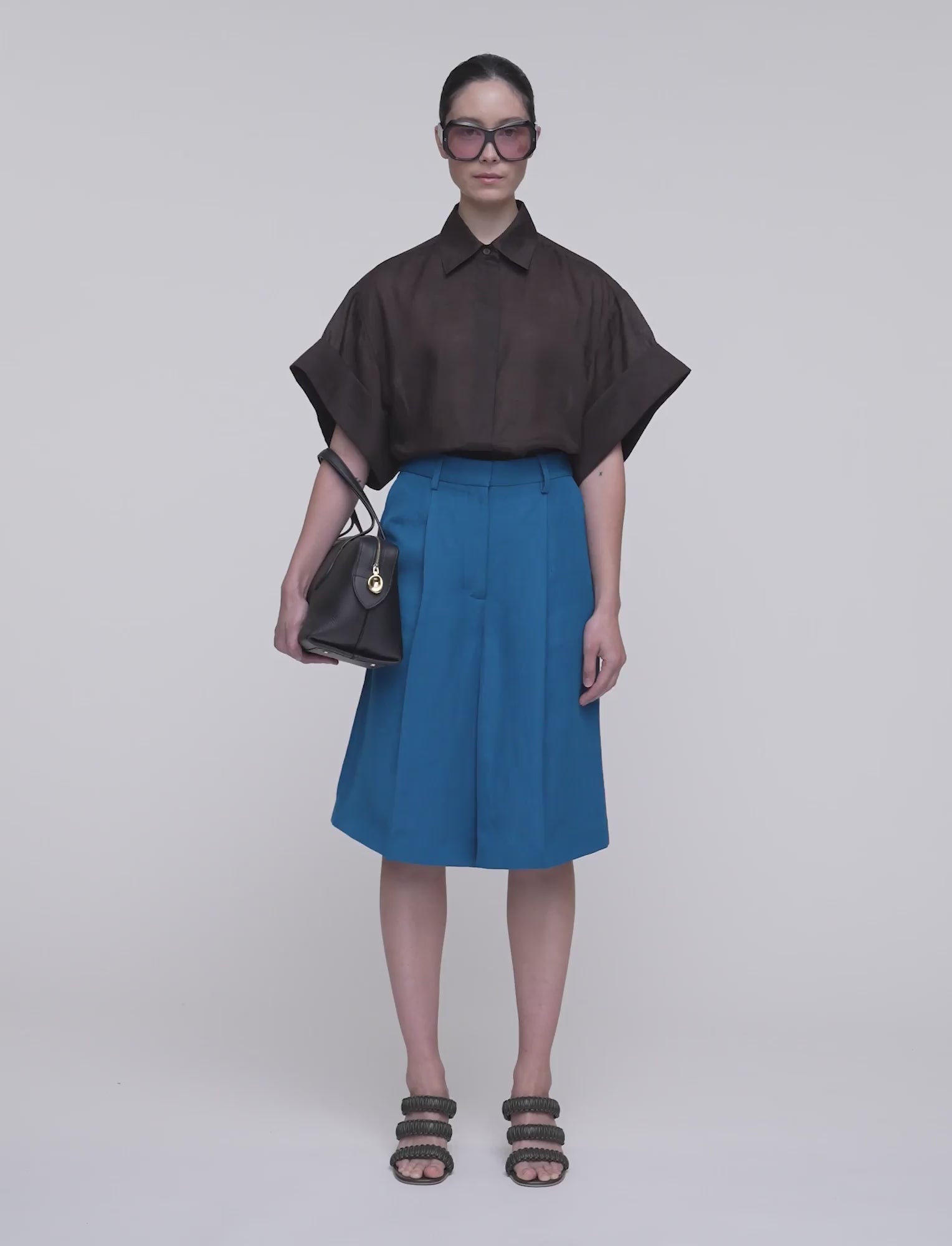 青-centa-linen-blend-ショートパンツ-JOSEPH