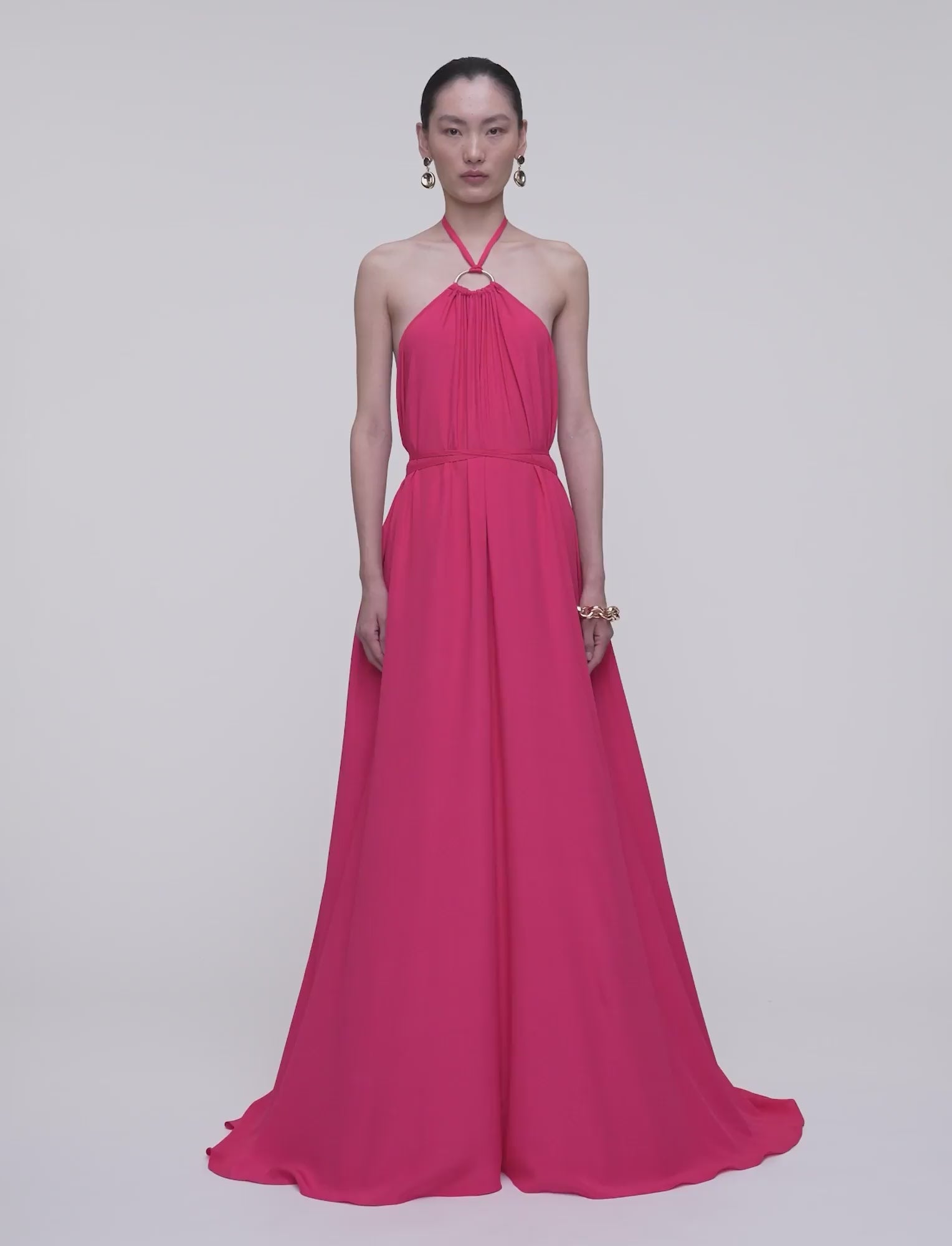 rose-robe-zuzi-en-crepe-melange-de-soie-JOSEPH