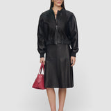 Black Quinn Soft Nappa Leather Jacket - Joseph