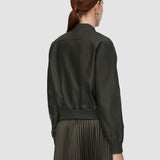 Veste Quinn en cuir nappa souple 