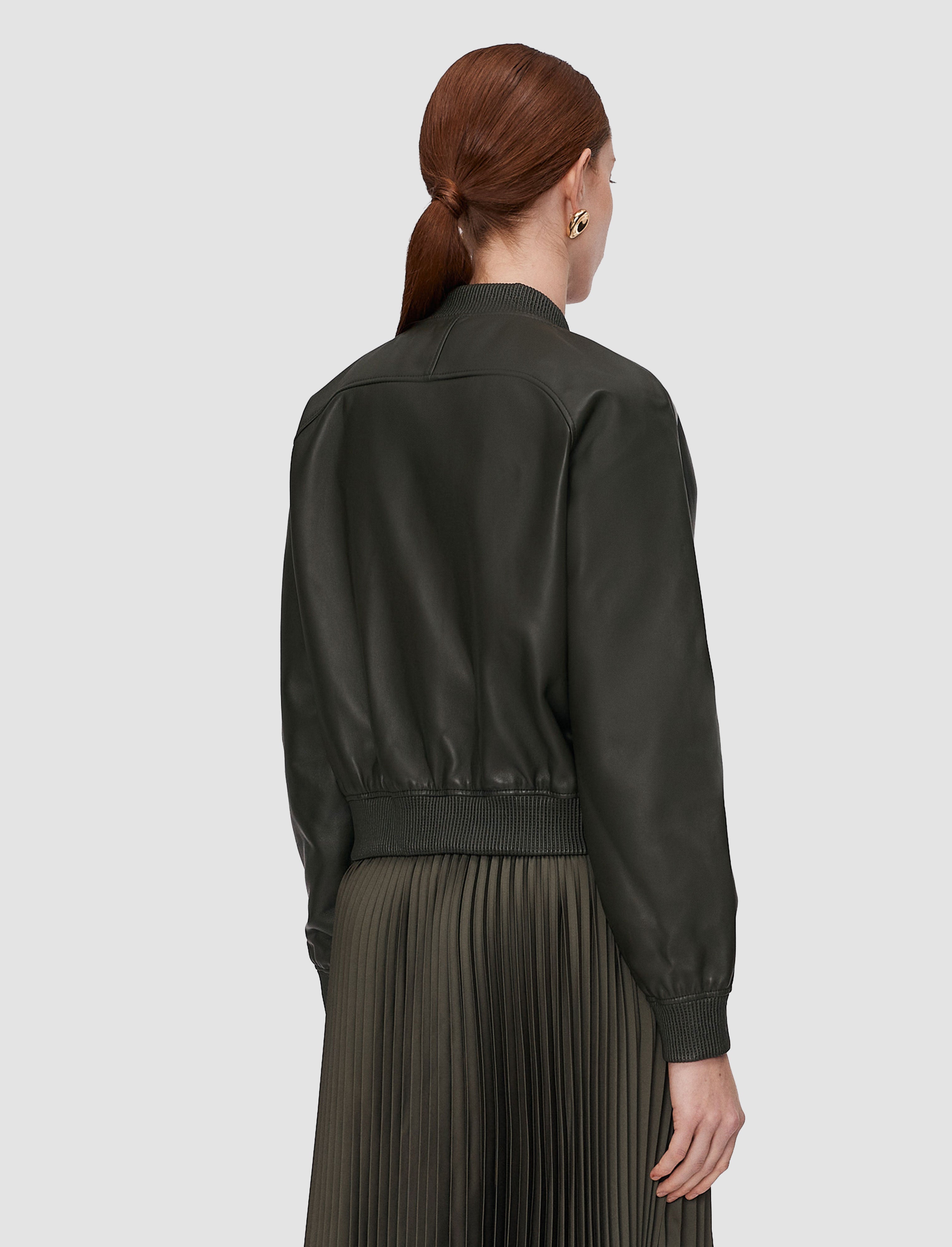 vert-veste-quinn-en-cuir-nappa-souple-JOSEPH