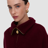 Purple Raffet Fisherman Rib Knit Vest - Joseph