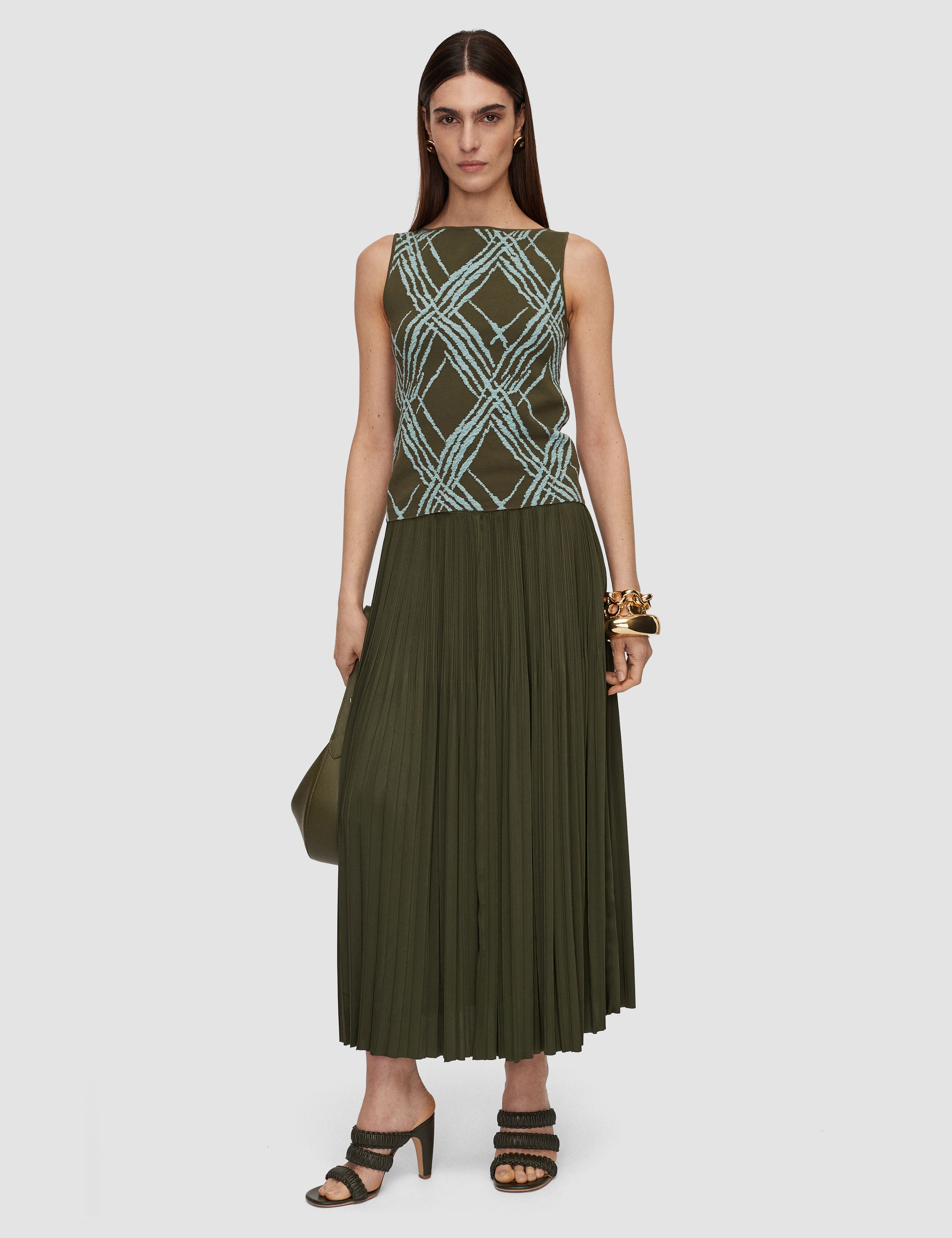 Multicolour Rahma Check Cotton Silk Knit Vest - Joseph