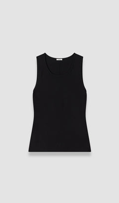 Black Rana Silk Stretch Tank Top - Joseph