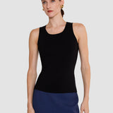 Black Rana Silk Stretch Tank Top - Joseph