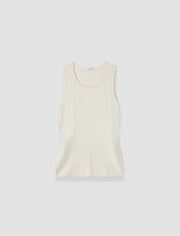 Ivory Rana Silk Stretch Tank Top - Joseph