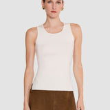 Ivory Rana Silk Stretch Tank Top - Joseph