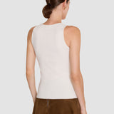 Ivory Rana Silk Stretch Tank Top - Joseph