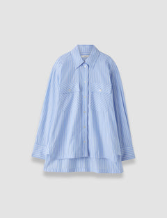 Blue Ranya Cotton Stripe Shirt - Joseph