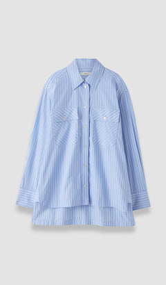 Blue Ranya Cotton Stripe Shirt - Joseph