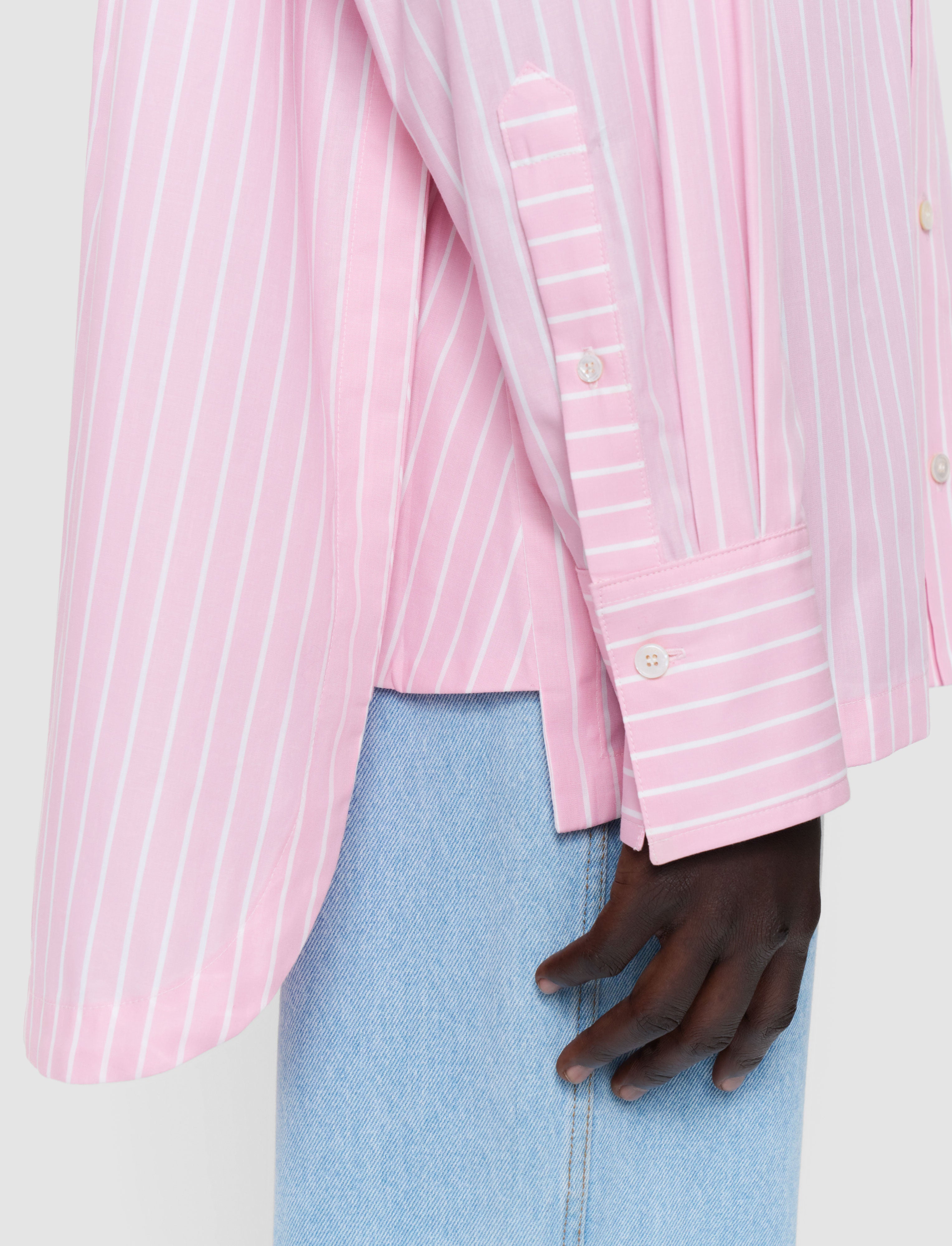 rose-chemise-ranya-en-coton-a-rayures-JOSEPH