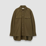 Green Ranya Poplin Cotton Shirt - Joseph